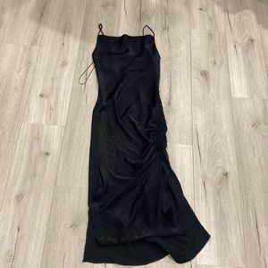 ZARA black midi dress ; size xs